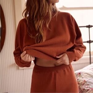 Christy Dawn Rust Burnt Orange Knit Sonny Sweater Size XL